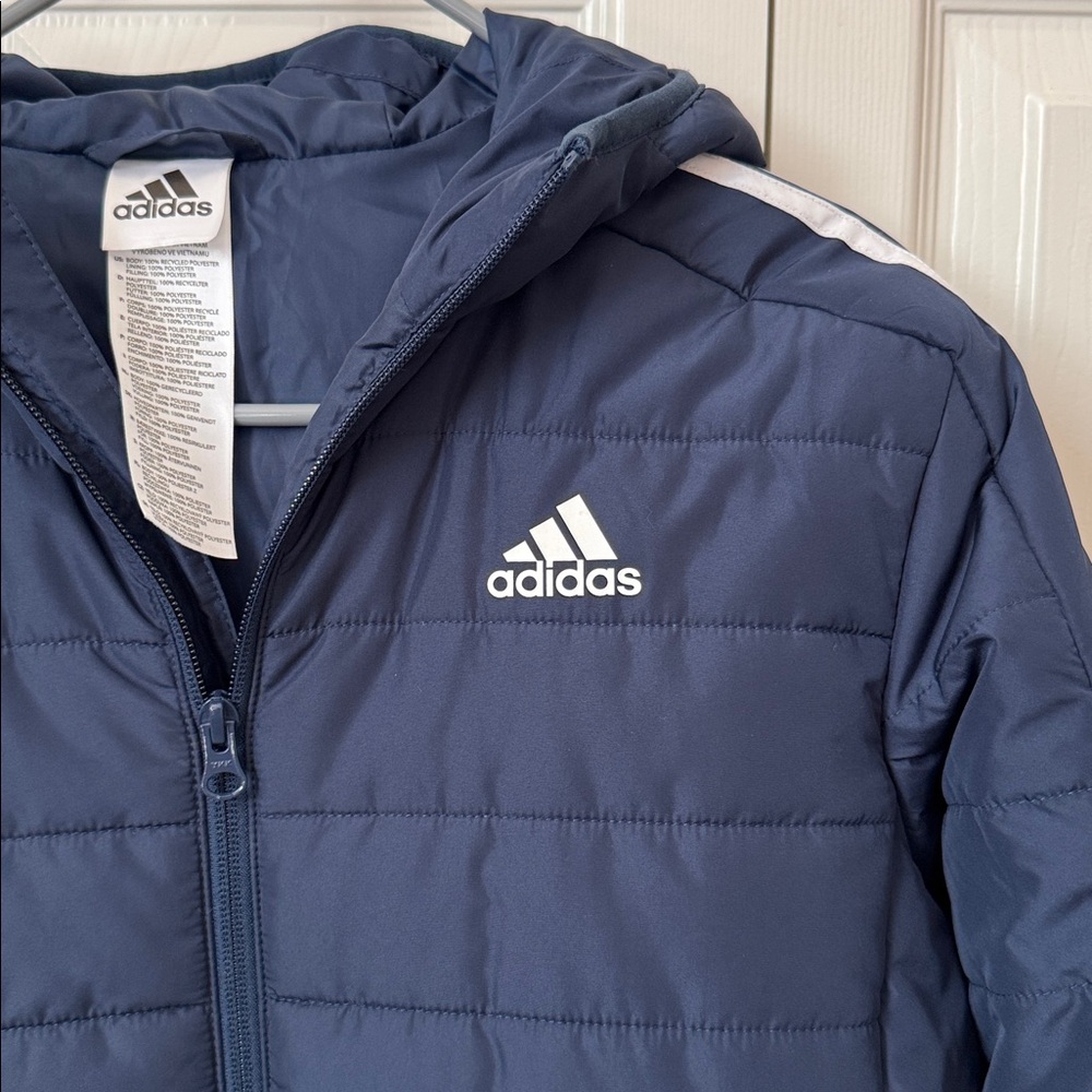 Adidas Navy Puffer Jacket - Picture 2 of 8